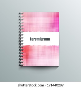 Notepad template with abstract background. Eps10 Vector illustration