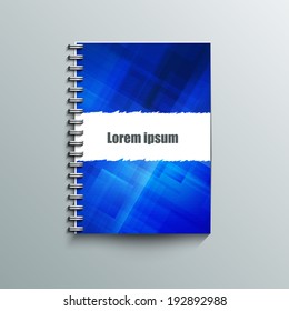 Notepad template with abstract background. Eps10 Vector illustration