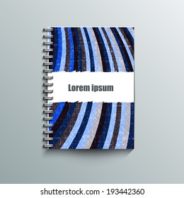 Notepad template with abstract background. Eps10 Vector illustration