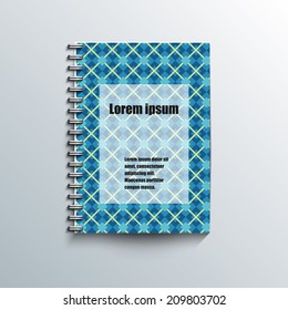 Notepad template with abstract background. Eps10 Vector illustration
