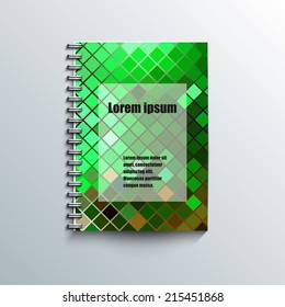 Notepad template with abstract background. Eps10 Vector illustration