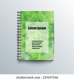 Notepad template with abstract background. Eps10 Vector illustration