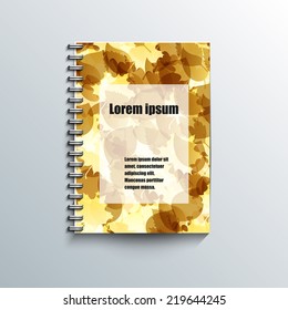 Notepad template with abstract background. Eps10 Vector illustration