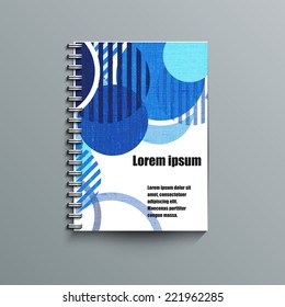 Notepad template with abstract background. Eps10 Vector illustration