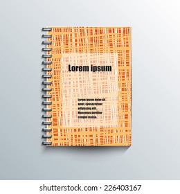 Notepad template with abstract background. Eps10 Vector illustration