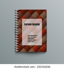 Notepad template with abstract background. Eps10 Vector illustration