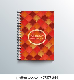 Notepad template with abstract background. Eps10 Vector illustration