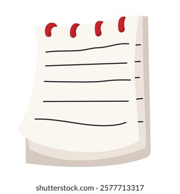 Notepad vector art, notepad clip art, note papers clipart, notepad icon flat illustration design