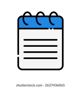 Notepad Vector for Daily Tasks. Handwritten list illustration, productivity and focus concept, office essentials design.