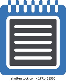 notepad vector glyph colour icon