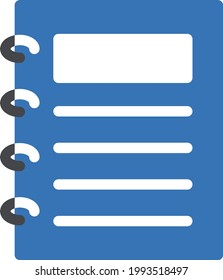 notepad vector glyph colour icon