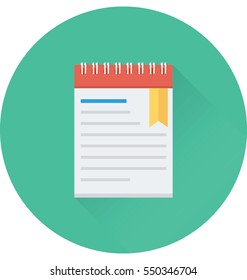 Notepad Vector Icon