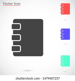 Notepad vector icon. Black illustration isolated for graphic and web design. Notepad vector icon. icon on white background. Notepad vector icon.