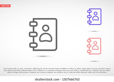 Notepad vector icon. Black illustration isolated for graphic and web design. Notepad vector icon. icon on white background. Notepad vector icon.