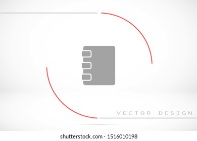 Notepad vector icon. Black illustration isolated for graphic and web design. Notepad vector icon. icon on white background. Notepad vector icon.
