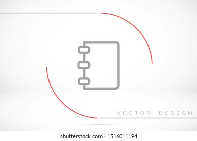 Notepad vector icon. Black illustration isolated for graphic and web design. Notepad vector icon. icon on white background. Notepad vector icon.