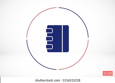 Notepad vector icon. Black illustration isolated for graphic and web design. Notepad vector icon. icon on white background. Notepad vector icon.