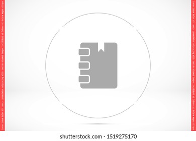 Notepad vector icon. Black illustration isolated for graphic and web design. Notepad vector icon. icon on white background. Notepad vector icon.