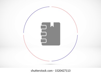 Notepad vector icon. Black illustration isolated for graphic and web design. Notepad vector icon. icon on white background. Notepad vector icon.