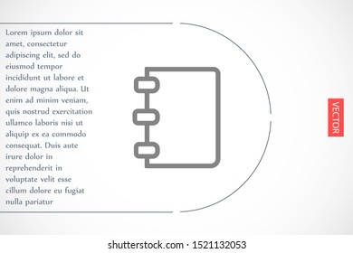 Notepad vector icon. Black illustration isolated for graphic and web design. Notepad vector icon. icon on white background. Notepad vector icon.