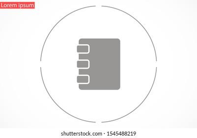 Notepad vector icon. Black illustration isolated for graphic and web design. Notepad vector icon. icon on white background. Notepad vector icon.