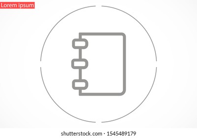 Notepad vector icon. Black illustration isolated for graphic and web design. Notepad vector icon. icon on white background. Notepad vector icon.