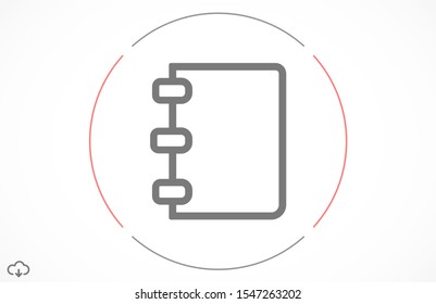 Notepad vector icon. Black illustration isolated for graphic and web design. Notepad vector icon. icon on white background. Notepad vector icon.