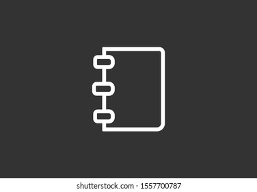 Notepad vector icon. Black illustration isolated for graphic and web design. Notepad vector icon. icon on white background. Notepad vector icon.