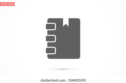 Notepad vector icon. Black illustration isolated for graphic and web design. Notepad vector icon. icon on white background. Notepad vector icon.
