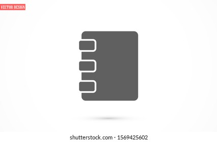 Notepad vector icon. Black illustration isolated for graphic and web design. Notepad vector icon. icon on white background. Notepad vector icon.