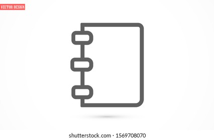 Notepad vector icon. Black illustration isolated for graphic and web design. Notepad vector icon. icon on white background. Notepad vector icon.