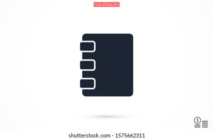Notepad vector icon. Black illustration isolated for graphic and web design. Notepad vector icon. icon on white background. Notepad vector icon.