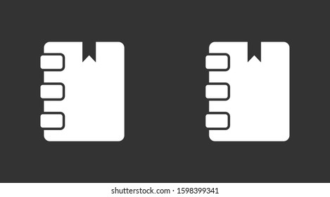 Notepad vector icon. Black illustration isolated for graphic and web design. Notepad vector icon. icon on white background. Notepad vector icon.