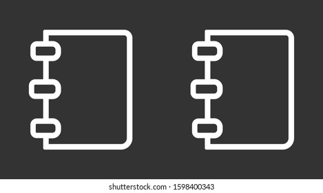 Notepad vector icon. Black illustration isolated for graphic and web design. Notepad vector icon. icon on white background. Notepad vector icon.