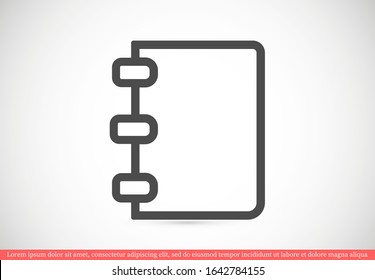 Notepad vector icon. Black illustration isolated for graphic and web design. Notepad vector icon. icon on white background. Notepad vector icon.