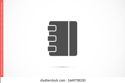 Notepad vector icon. Black illustration isolated for graphic and web design. Notepad vector icon. icon on white background. Notepad vector icon.