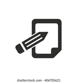 Notepad   vector icon. Black  illustration isolated on white  background for graphic and web design.