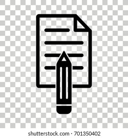Notepad vector icon. Black illustration isolated for graphic and web design.