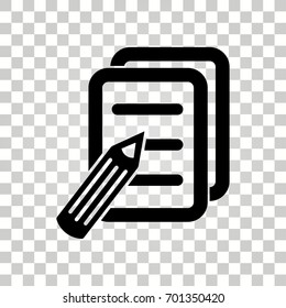 Notepad vector icon. Black illustration isolated for graphic and web design.
