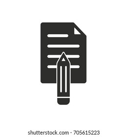 Notepad vector icon. Black illustration isolated on white background for graphic and web design.