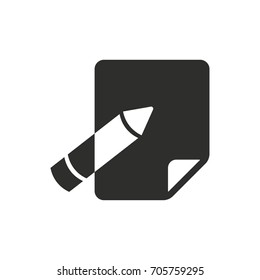 Notepad vector icon. Black illustration isolated on white background for graphic and web design.