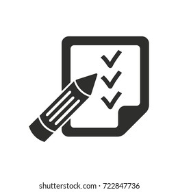 Notepad vector icon. Black illustration isolated on white background for graphic and web design.