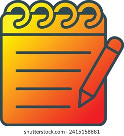 Notepad vector icon. Can be used for printing, mobile and web applications.