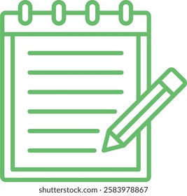 Notepad vector icon. Can be used for printing, mobile and web applications.