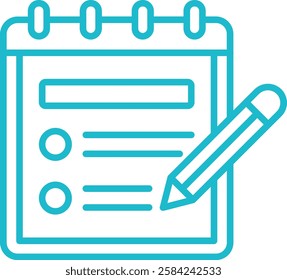 Notepad vector icon. Can be used for printing, mobile and web applications.