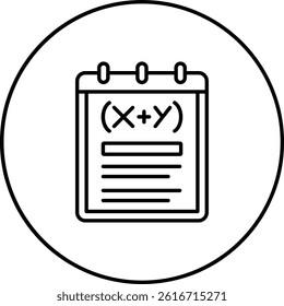 Notepad vector icon. Can be used for printing, mobile and web applications.