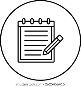 Notepad vector icon. Can be used for printing, mobile and web applications.