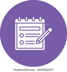 Notepad vector icon. Can be used for printing, mobile and web applications.