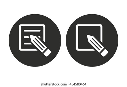 Notepad vector icon. Illustration isolated for graphic and web design.