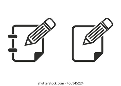 Notepad vector icon. Illustration isolated on white background for graphic and web design.